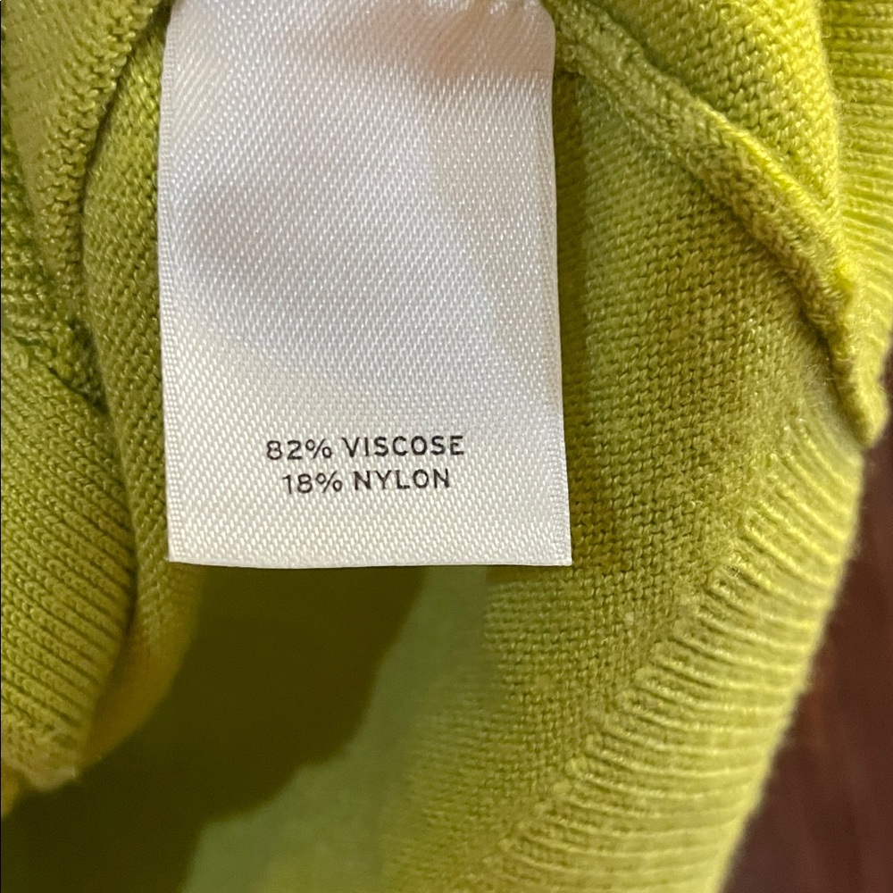 Halogen Lime Green Lightweight Button-Front Cardigan - Picture 8 of 9